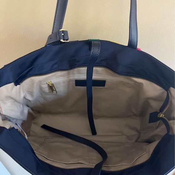 Like New Talbots Blue Rainbow Shoulder Tote - Picture 5 of 10